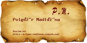 Polgár Madléna névjegykártya
